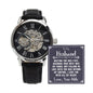 MEN'S OPENWORK WATCH ( INCLUDES MESSAGE CARD ) - GIFT FOR HUSBAND