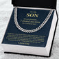 To My Son - Cuban Link Chain