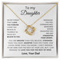 To My Daughter - Love Knot Necklace