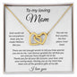 To My Loving Mom - Interlocked Hearts Necklace