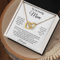 To My Loving Mom - Interlocked Hearts Necklace