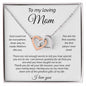 To My Loving Mom - Interlocked Hearts Necklace