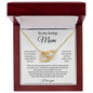 To My Loving Mom - Interlocked Hearts Necklace