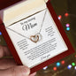To My Loving Mom - Interlocked Hearts Necklace