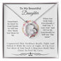 To My Beautiful Daughter - Forever Love Necklace