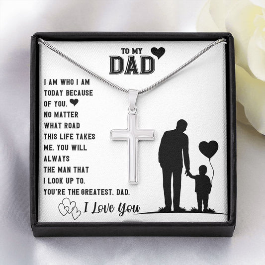 To My Dad - Cross Necklace