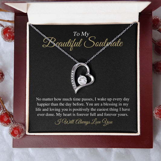 To My Beautiful Soulmate - Forever Love Necklace