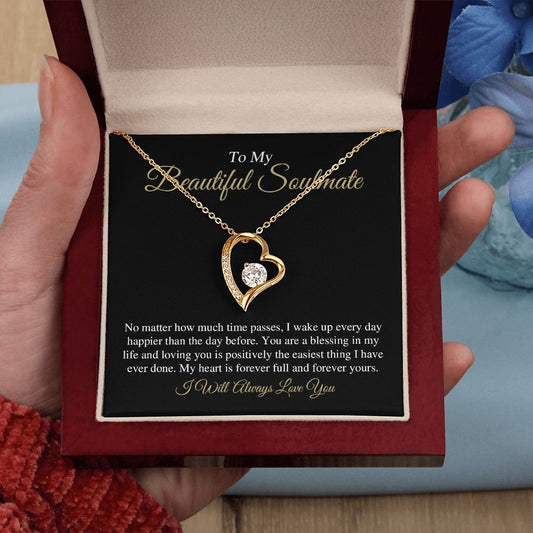 To My Beautiful Soulmate - Forever Love Necklace