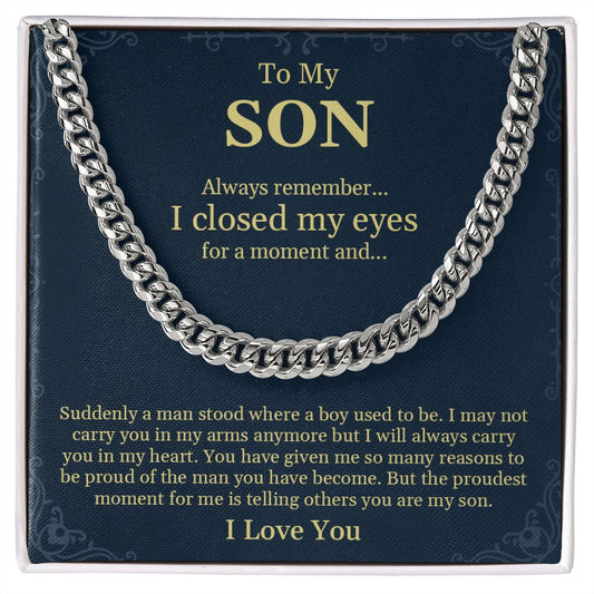 To My Son - Cuban Link Chain