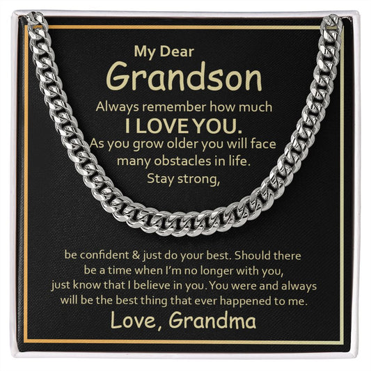 My Dear Grandson - Cuban Link Chain