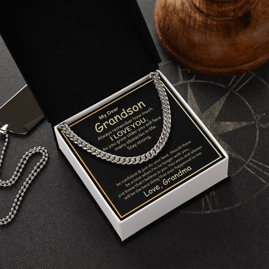 My Dear Grandson - Cuban Link Chain