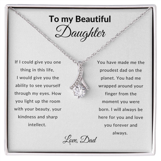To My Beautiful Daughter - Alluring Beauty Necklace