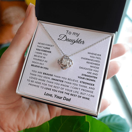 To My Daughter - Love Knot Necklace